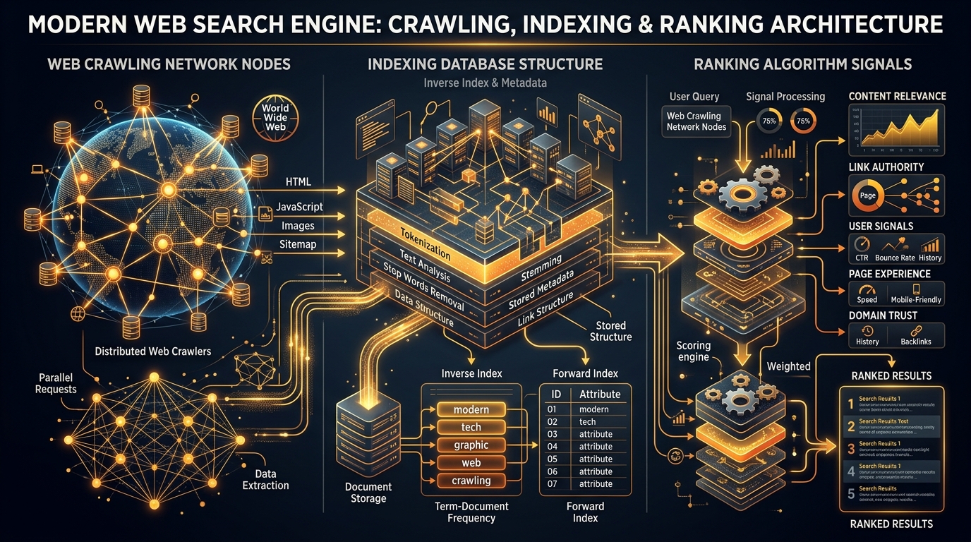 How Search Engines Work: Crawling, Indexing, and Ranking Mechanics Explained